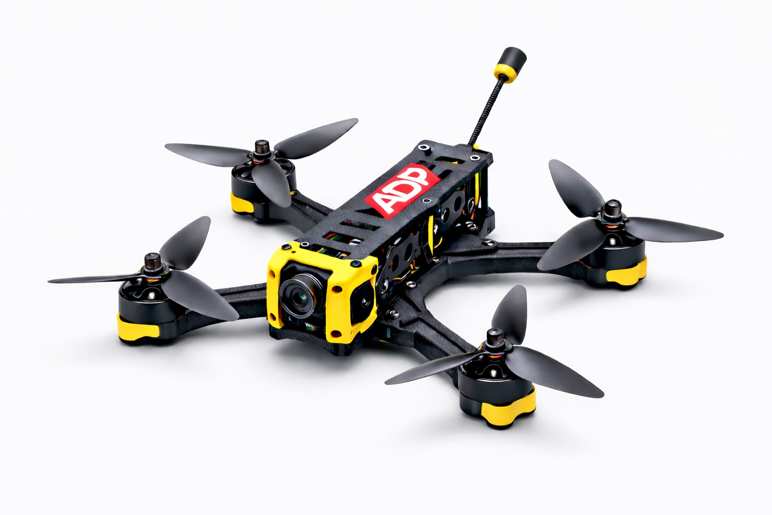 ADP drone prototype on a light technical background